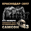 САМСОН-43 Чемпионат Южного Федерального округа по бодибилдингу IFBB